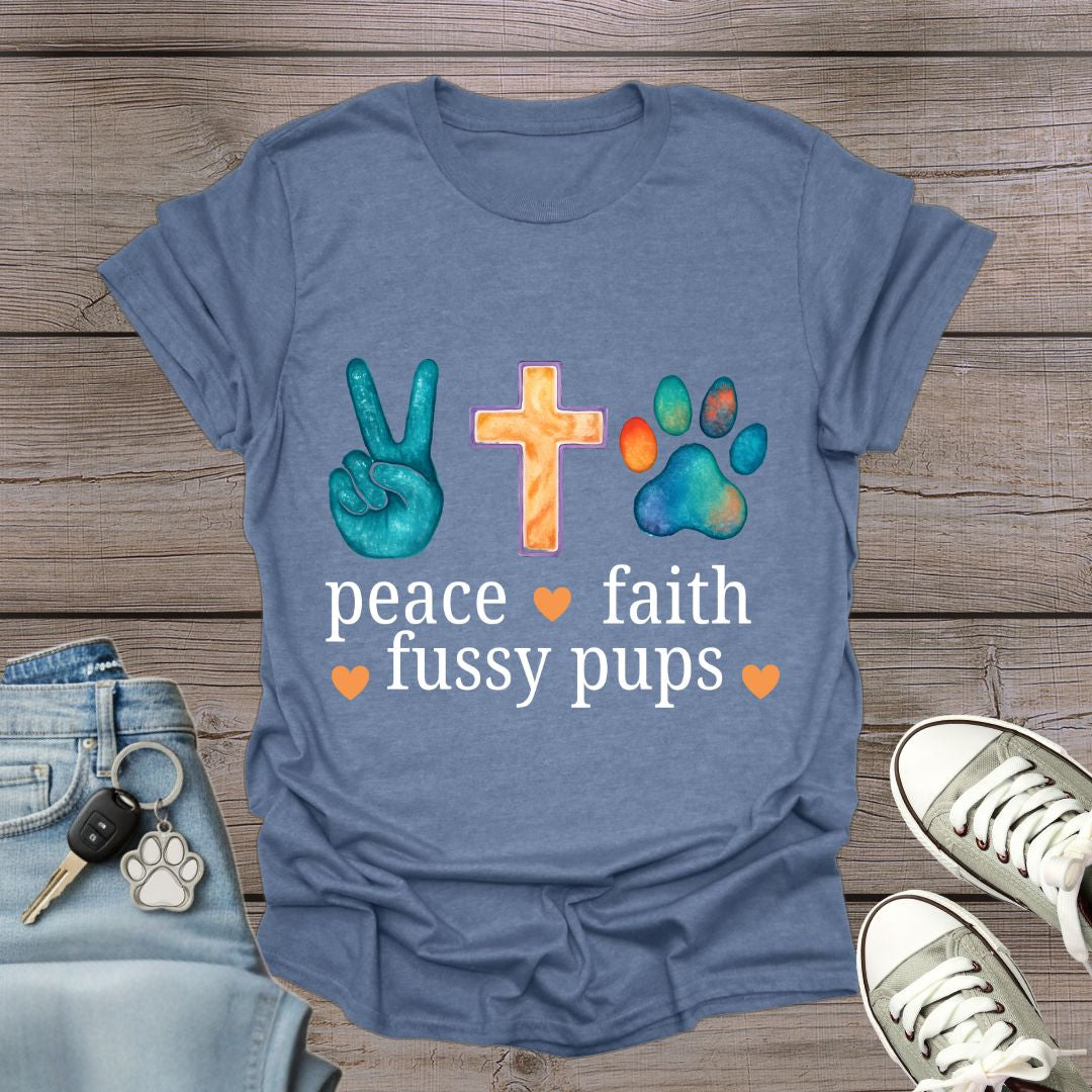 Peace, Faith, Dogs T-Shirt