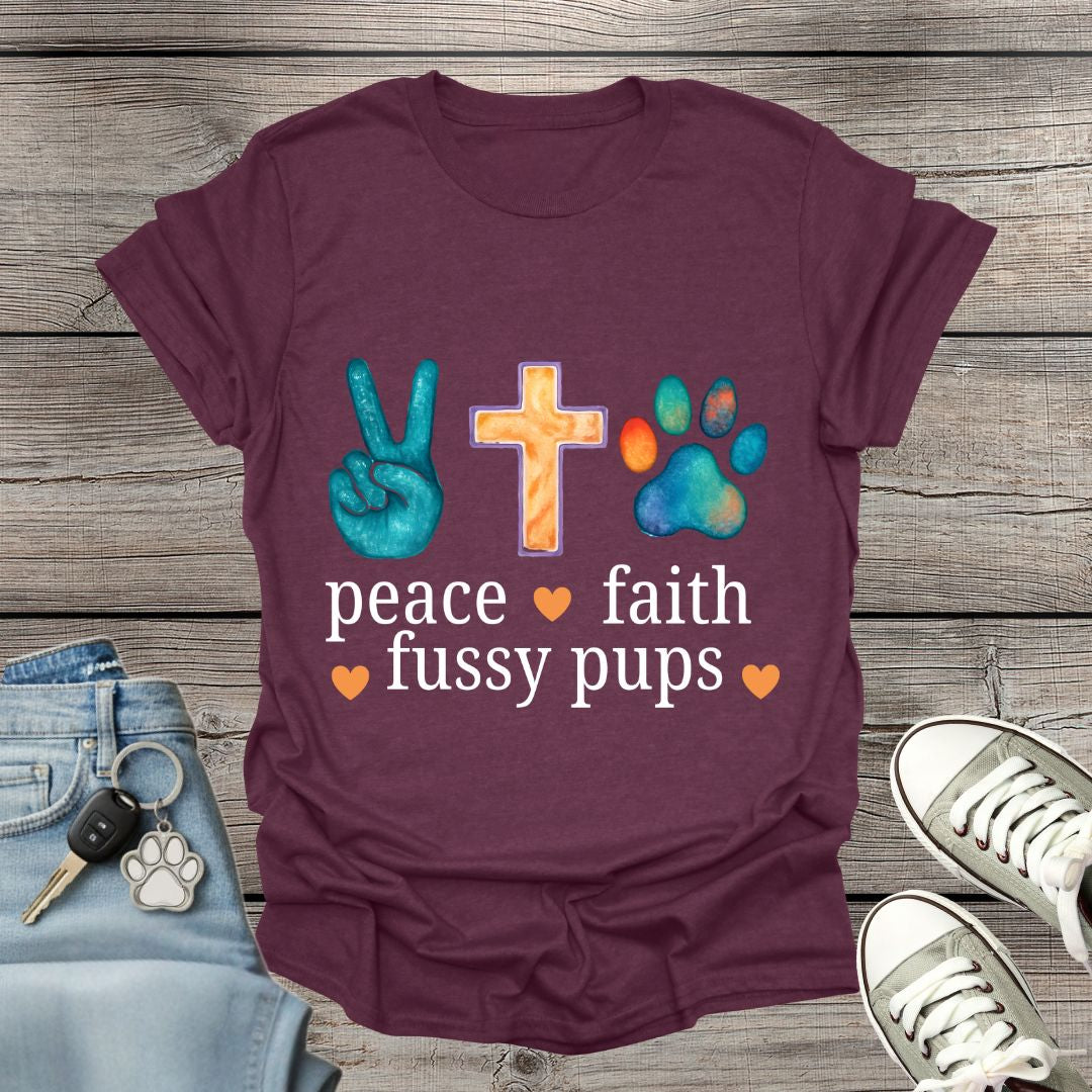 Peace, Faith, Dogs T-Shirt