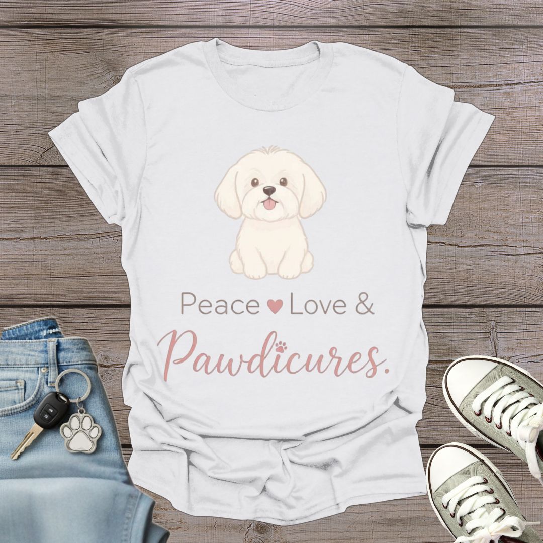 Maltese Peace Love T-Shirt