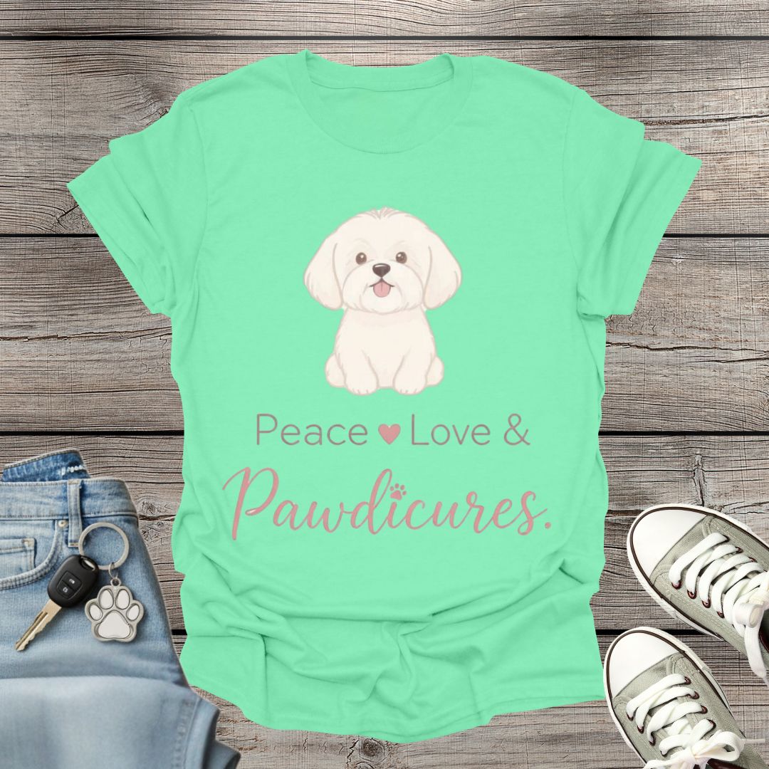 Maltese Peace Love T-Shirt