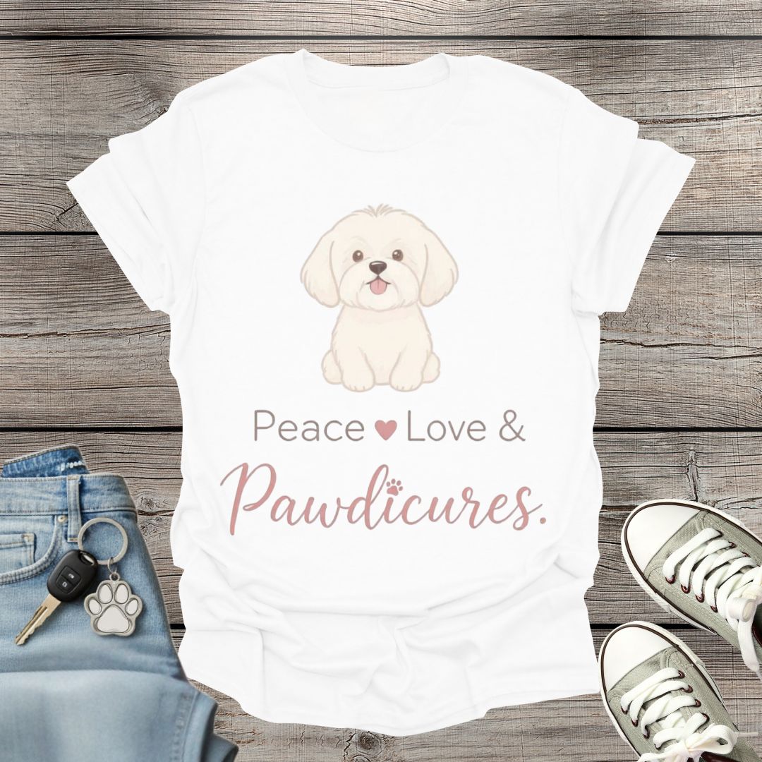 Maltese Peace Love T-Shirt