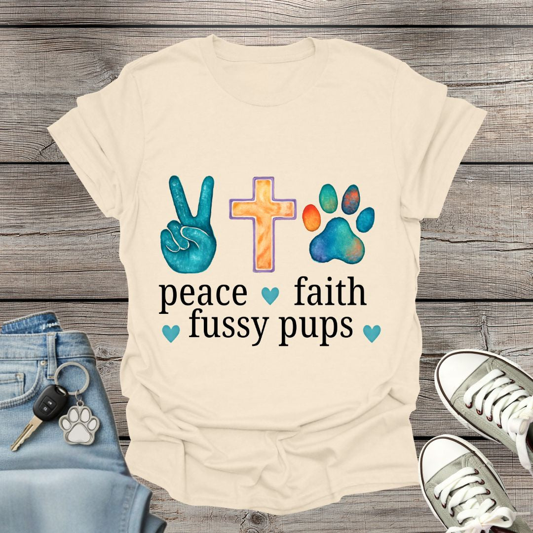 Peace, Faith, Dogs T-Shirt
