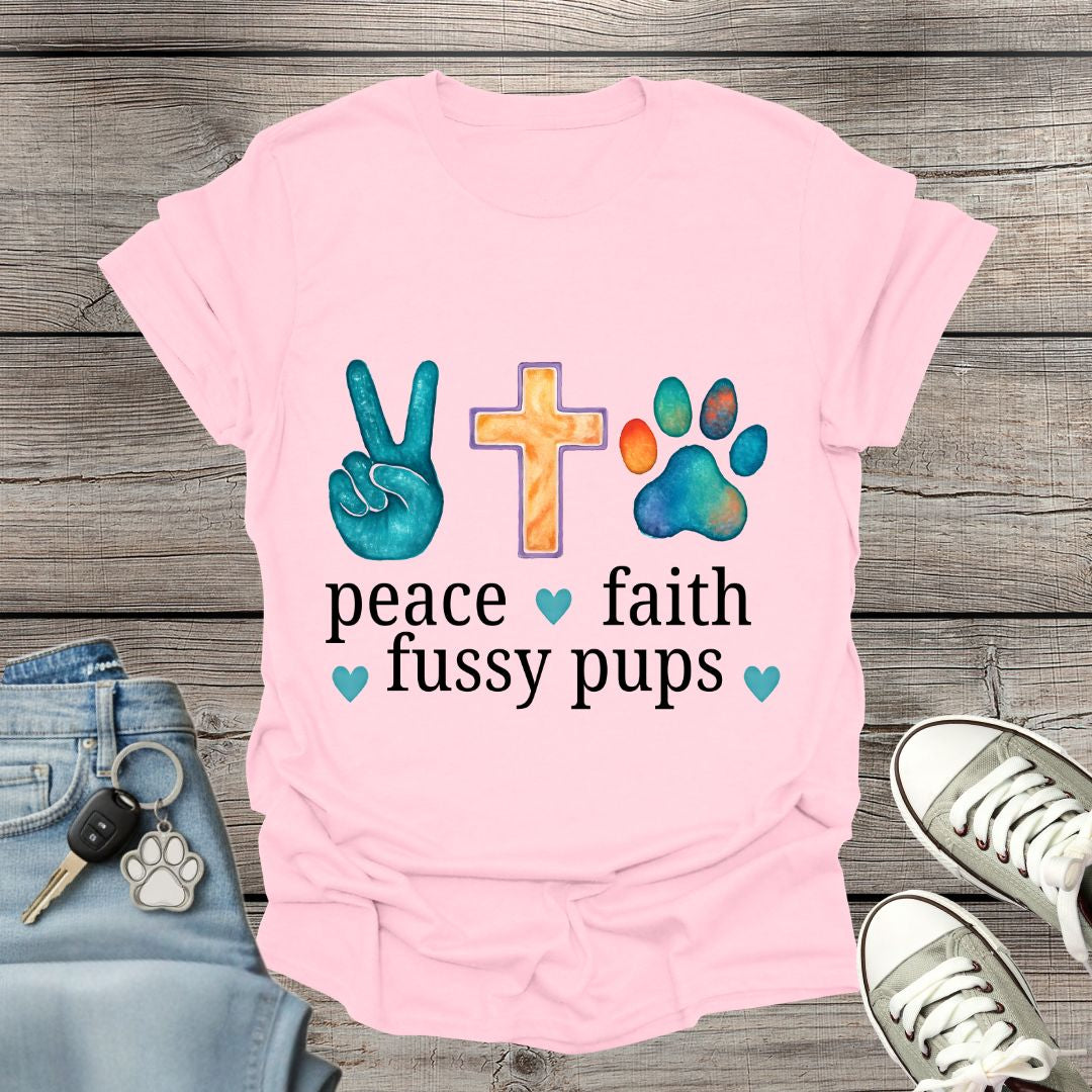 Peace, Faith, Dogs T-Shirt
