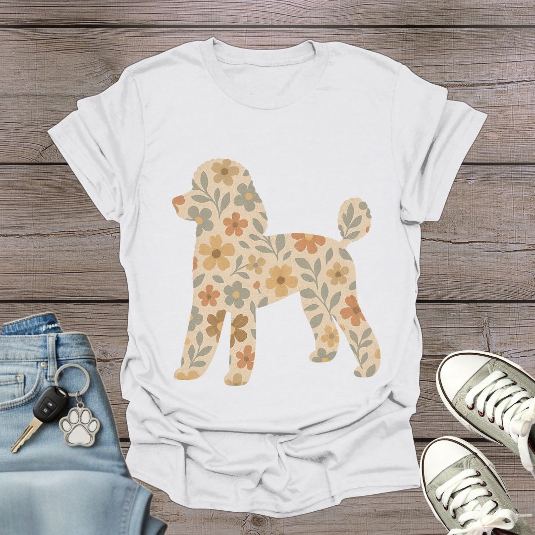 Poodle Floral T-Shirt