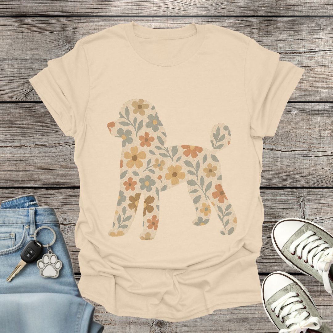 Poodle Floral T-Shirt