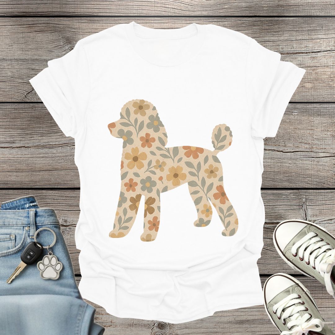 Poodle Floral T-Shirt
