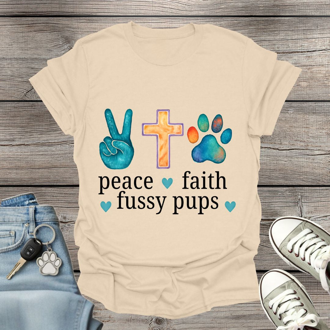 Peace, Faith, Dogs T-Shirt