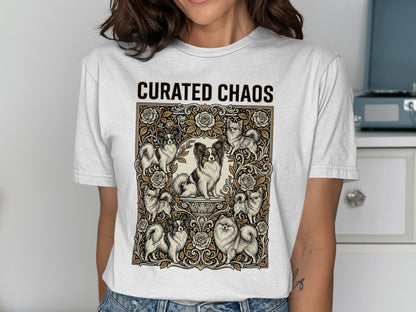 Curated Chaos Artistic Dog Illustration T-Shirt