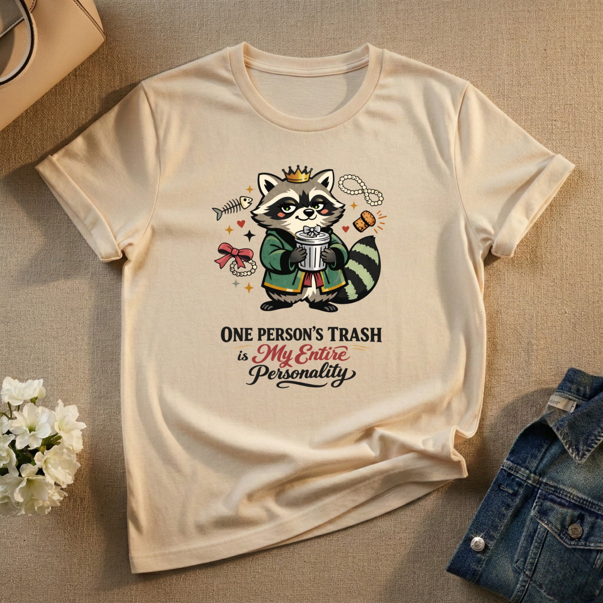 Funny Raccoon One Person's Trash Personality T-Shirt