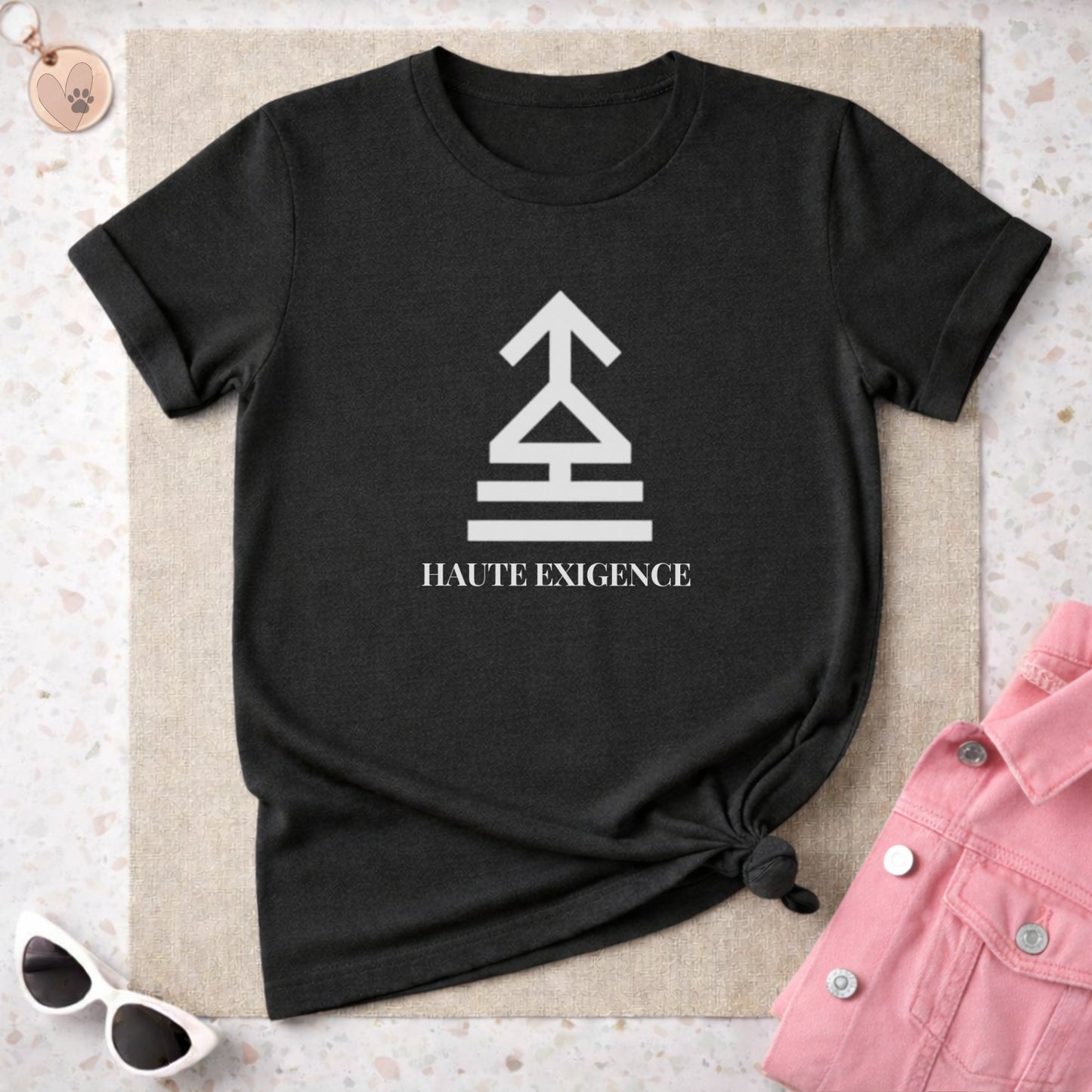 Haute Exigence Graphic Tee Shirt Statement Design