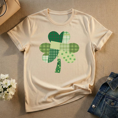 Patchwork Shamrock Clover Design T-Shirt product