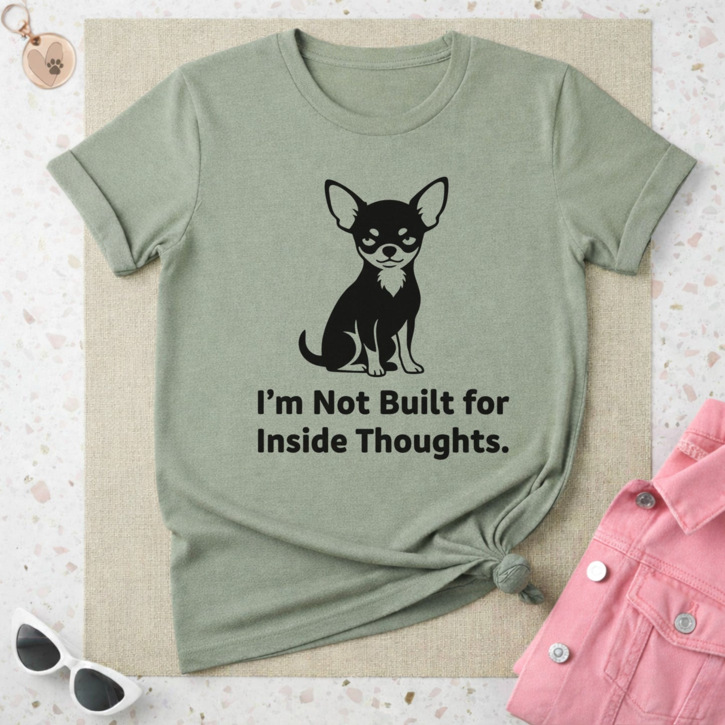 I'm Not Built for Inside Thoughts cute dog t-shirt
