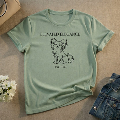 Elevated Elegance Papillon Dog Themed Shirt
