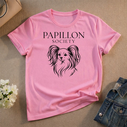 Papillon Society Cute Dog Lover Graphic T-shirt