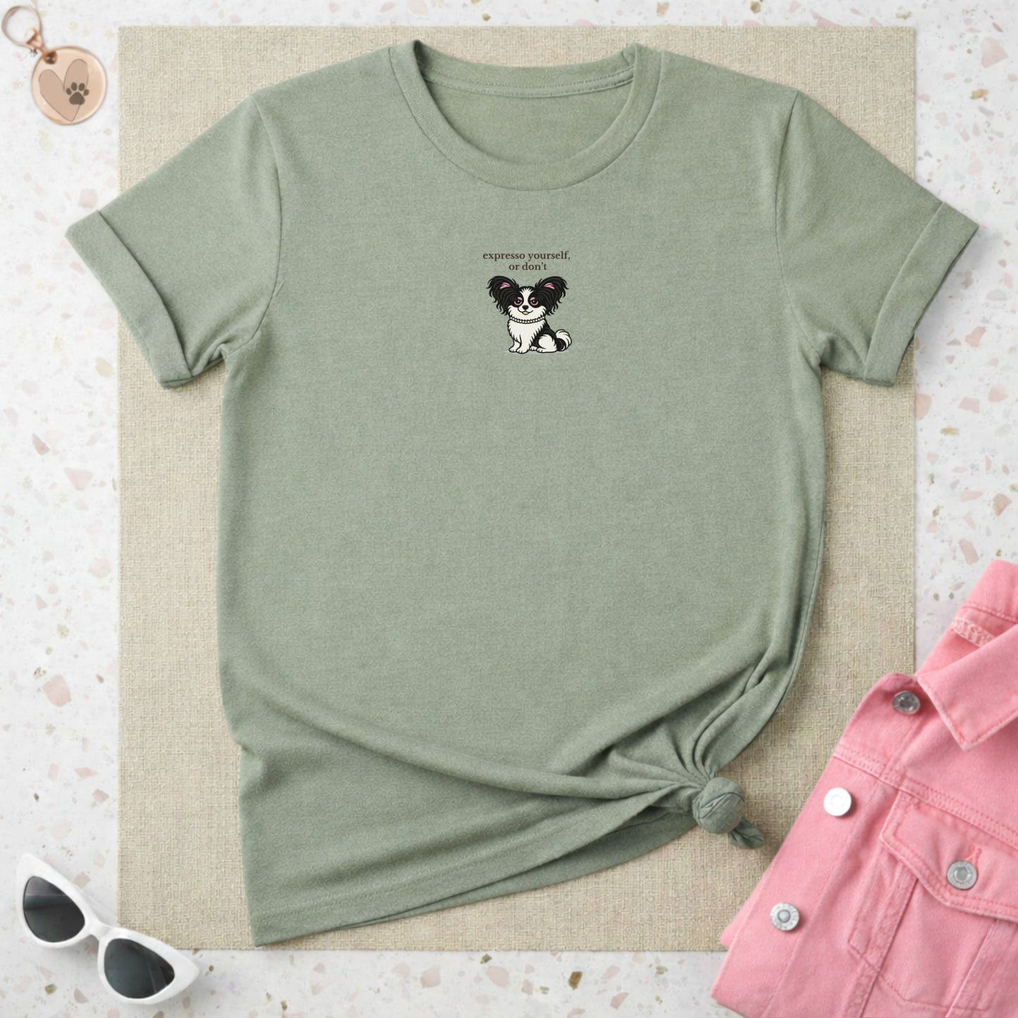 Express Yourself or Don't Funny Dog Graphic Tee