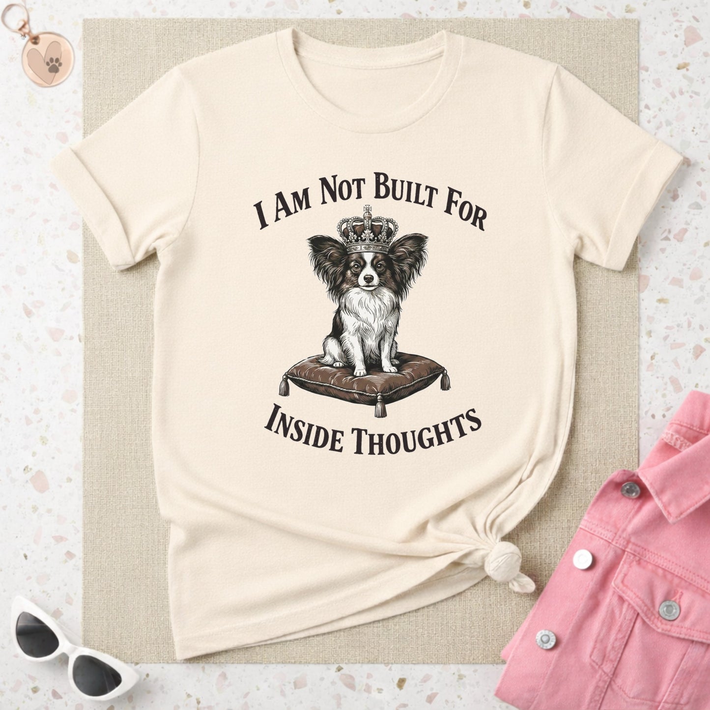 I Am Not Built For Inside Thoughts Dog T-Shirt