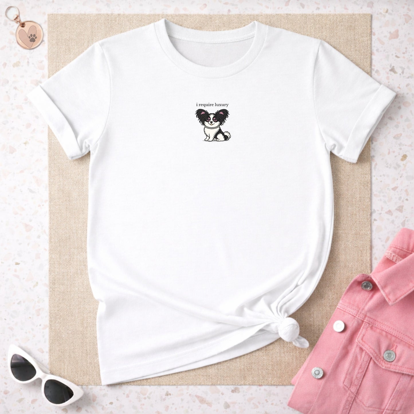 Funny 'I Require Luxury' Dog Graphic Tee for Pet Lovers