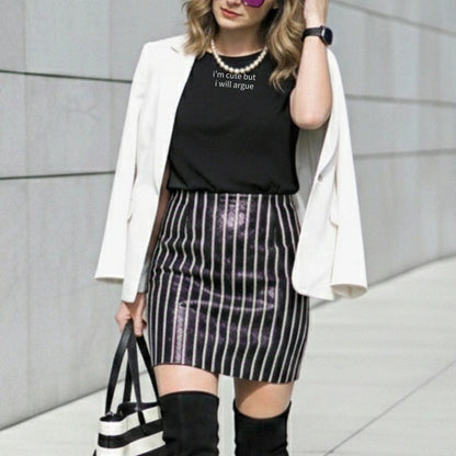 I'm cute but I will argue Tshirt with statement text