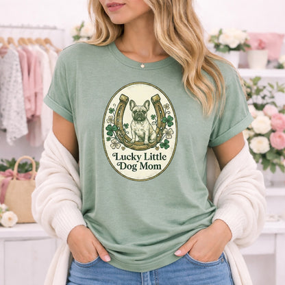 Lucky Little Dog Mom Graphic Women's T-Shirt