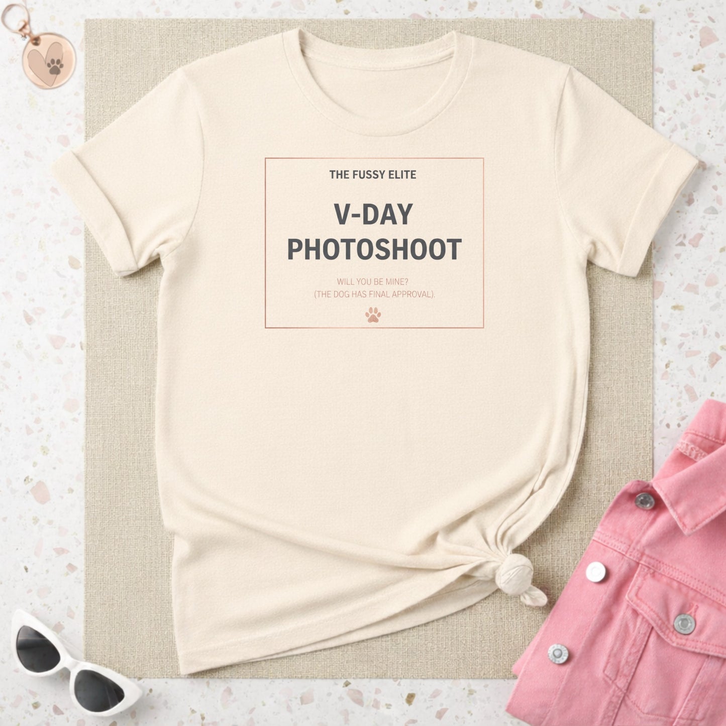 The Fussy Elite V-Day Photoshoot T-Shirt for Pet Lovers